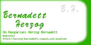 bernadett herzog business card